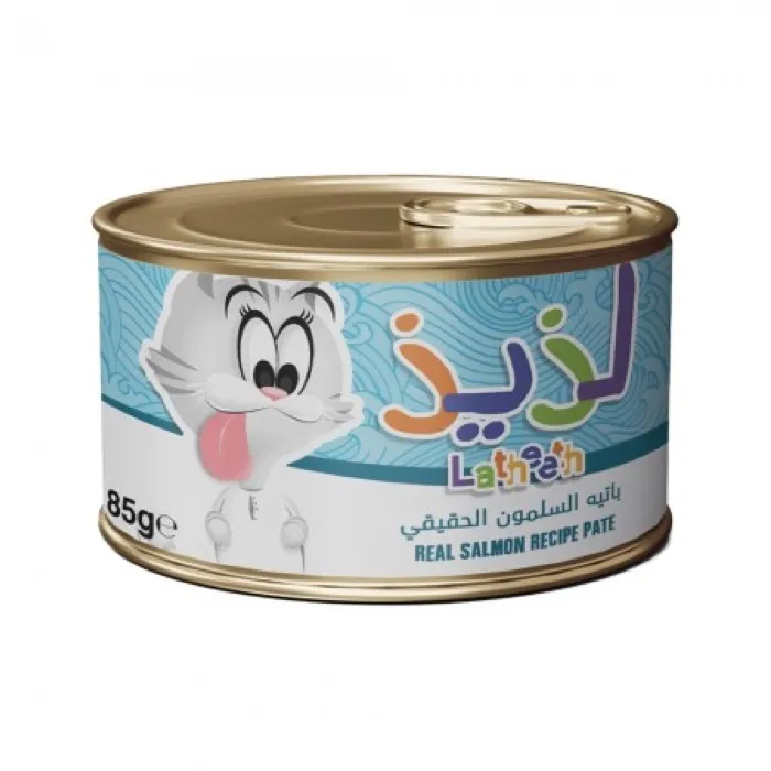 لاتيث وصفة باتيه السلمون الحقيقي طعام رطب للقطط البالغة 85 جم