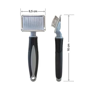 أركوفيت فرشاة مع شريط معدني للقطط وللكلاب 16 x 6.5 سم - 3